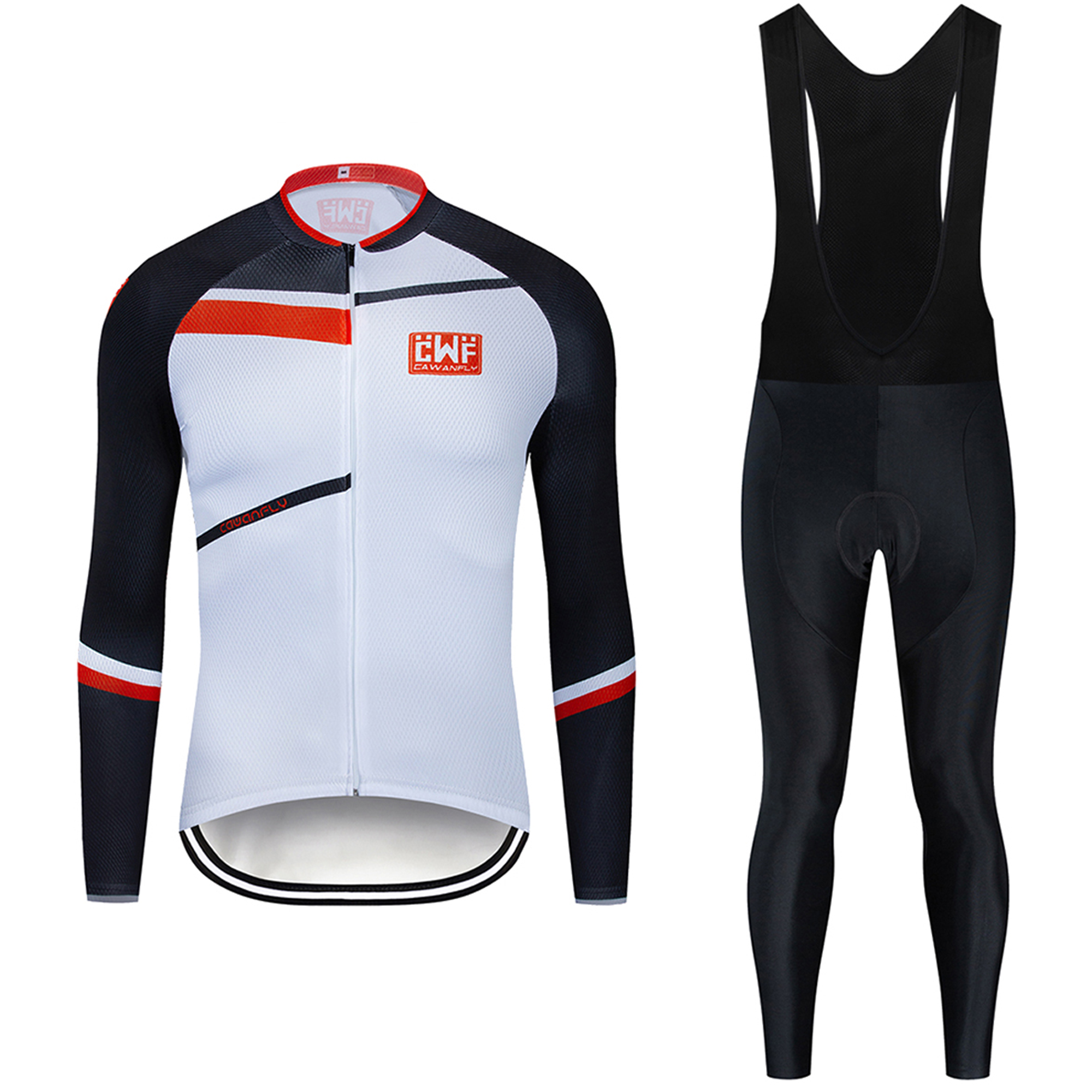 Cycling Bike Clothing Suit Sports Underwear Long Sleeve Warm Jersey /& Pants